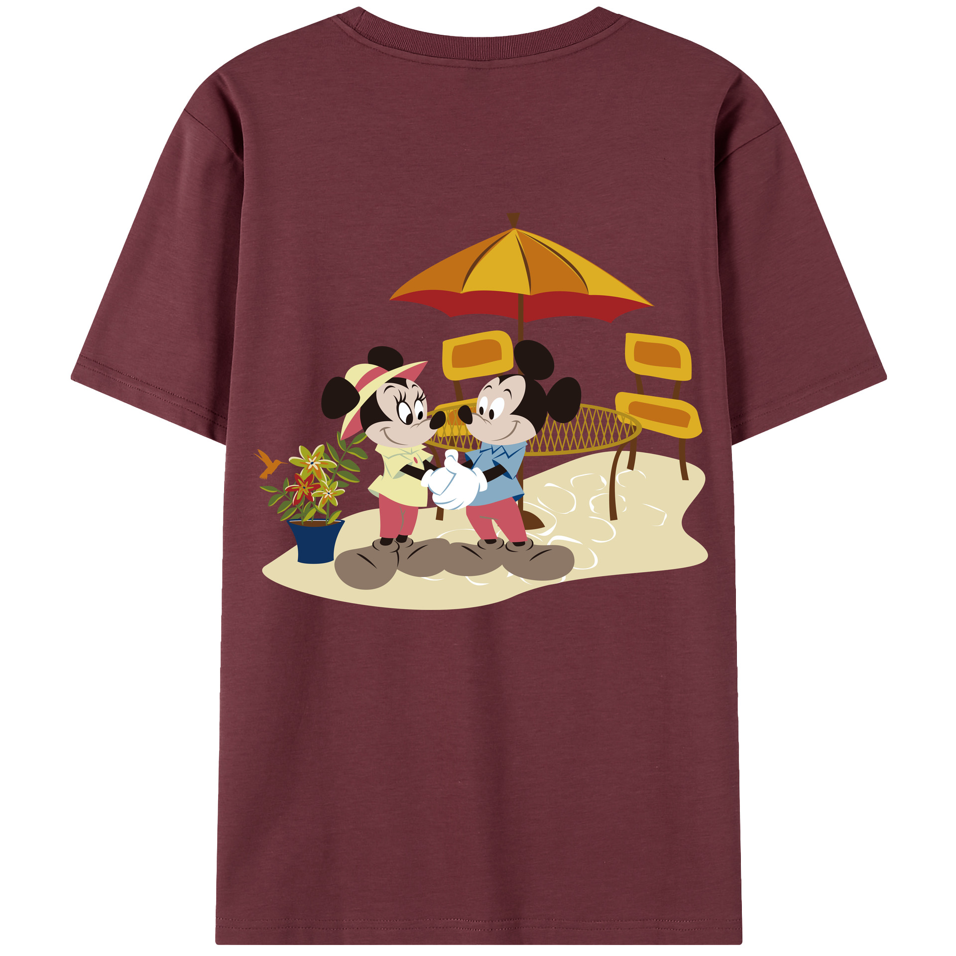（画像用） ミッキーマウス Mickey Mouse 綿100％半袖Tシャツ（背面プリント）